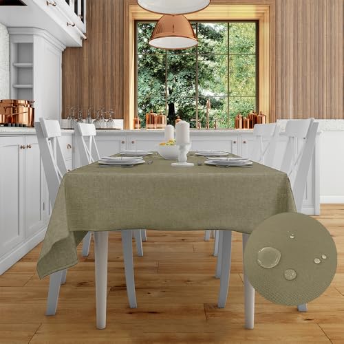 Cieffepi Home Collections Fleckabweisende Tischdecke TOLOSA in verschiedenen Größen und Farben (Taupe, 150 x 180 cm) von Cieffepi Home Collections