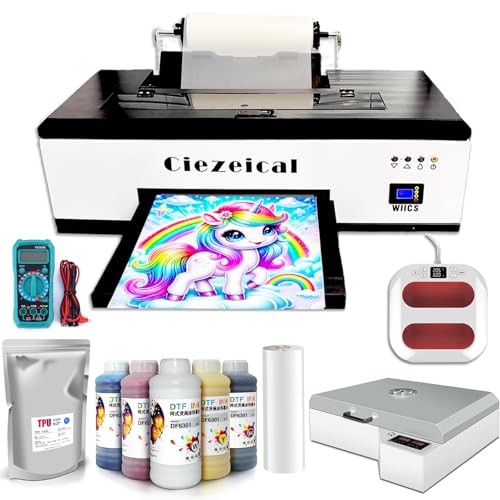 A3 1390 DTF-Drucker-Set, ausgestattet mit Backofen-Thermotransferdrucker usw., unterstützt Blatt- oder Roll-PET-Filmdruck, ausgestattet mit automatischem Mischsystem für weiße Tinte, das für kleine von Ciezeical