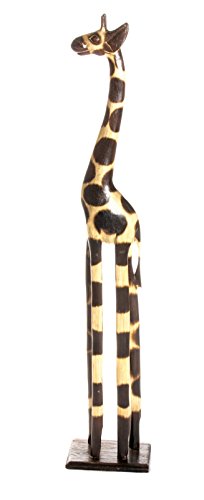100cm Holz Giraffe Holzgiraffe Deko Afrika Style Handarbeit Fair Trade Natur Farbe von Ciffre