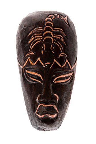 Ciffre 20cm Holz Maske Holzmaske Wandbehang Skulptur Figur Afrika Skorpion HM2000008 von Ciffre