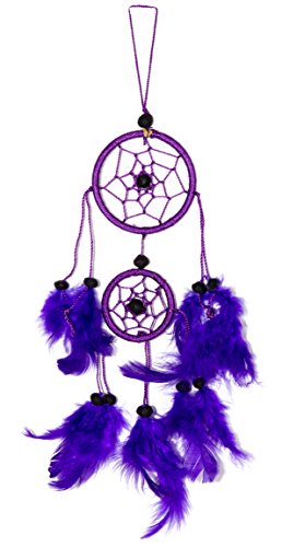 30cm x 6cm Dreamcatcher Traumfänger Lila 2 Ringe Träume von Ciffre