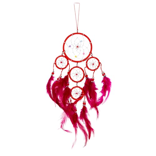 40cm x 9cm Dreamcatcher Traumfänger Rot Glitzer Gute Träume von Ciffre