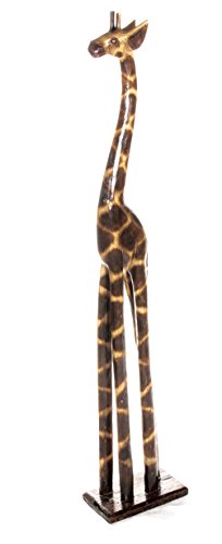 80cm Holz Giraffe Holzgiraffe Deko Afrikanischer Stil Handarbeit Fair Trade Helle Töne von Ciffre