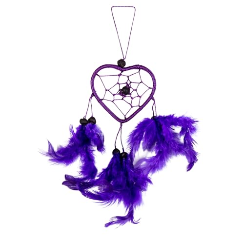 Ca 25cm x 6 Herz Dreamcatcher Traumfänger Neon Lila Kinder Auto Deko von Ciffre