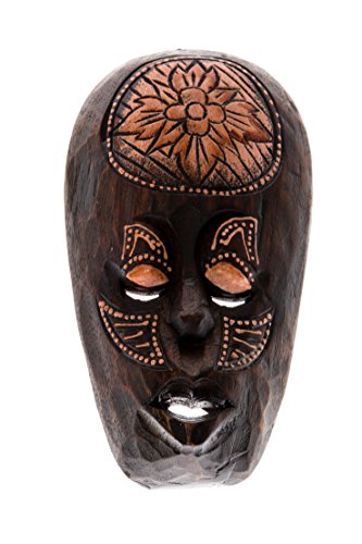 Ciffre 20cm Holz Maske Holzmaske Wandbehang Skulptur Figur Fair Trade Deko HM2000015 von Ciffre