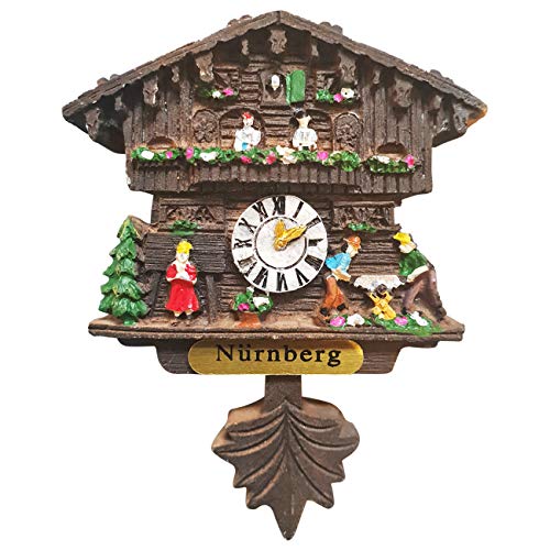 Ciffre Kuckucksuhr Magnet Polyresin Kühlschrank Handmade - Nürnberg von Ciffre