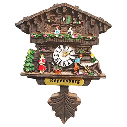 Ciffre Kuckucksuhr Magnet Polyresin Kühlschrank Handmade - Regensburg von Ciffre