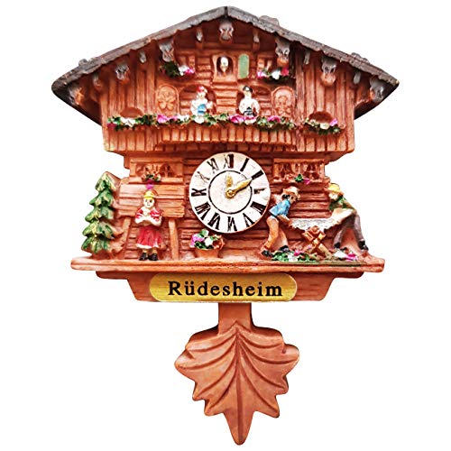 Ciffre Kuckucksuhr Magnet Polyresin Kühlschrank Zapfen - Rüdesheim von Ciffre