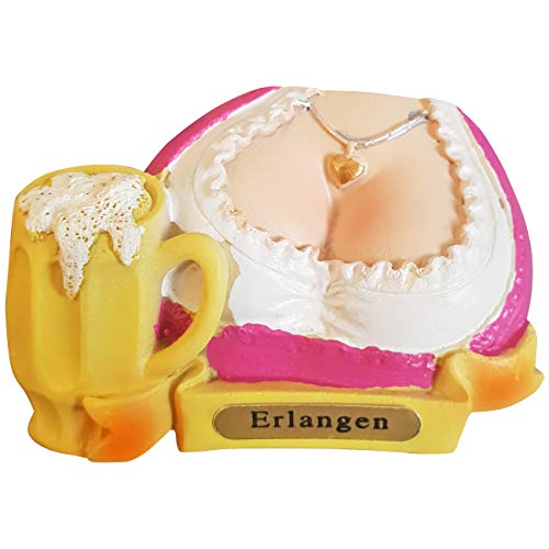 Ciffre Kühlschrank Magnet Polyresin Bierkrug Maß Bier Dirndl Busen - Erlangen B8 von Ciffre