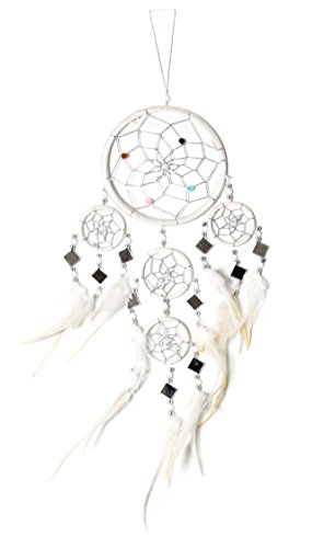 Dreamcatcher Traumfänger Dream Catcher Traum Gute Träume Kinder Deko Dreamcatchers Ca 45cm x 11cm Dreamcatcher Weiß Spiegel von Ciffre