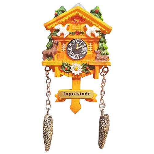 Kuckucksuhr Magnet Polyresin Kühlschrank Berge Vögel Tauben - Ingolstadt Kuckucksuhr Magnet Polyresin Kühlschrank Berge Vögel Tauben - Ingolstadt von Ciffre