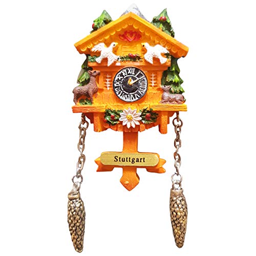 Kuckucksuhr Magnet Polyresin Kühlschrank Berge Vögel Tauben - Stuttgart Kuckucksuhr Magnet Polyresin Kühlschrank Berge Vögel Tauben - Stuttgart von Ciffre