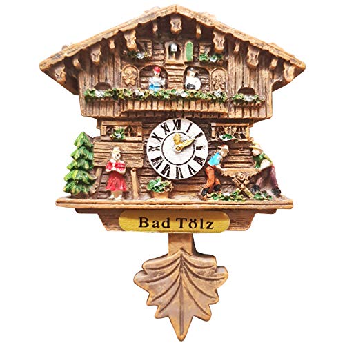 Kuckucksuhr Magnet Polyresin Kühlschrank Handmade Braun - Bad Tölz Kuckucksuhr Magnet Polyresin Kühlschrank Handmade Braun - Bad Tölz von Ciffre