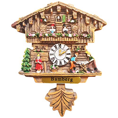 Kuckucksuhr Magnet Polyresin Kühlschrank Handmade Braun - Bamberg von Ciffre