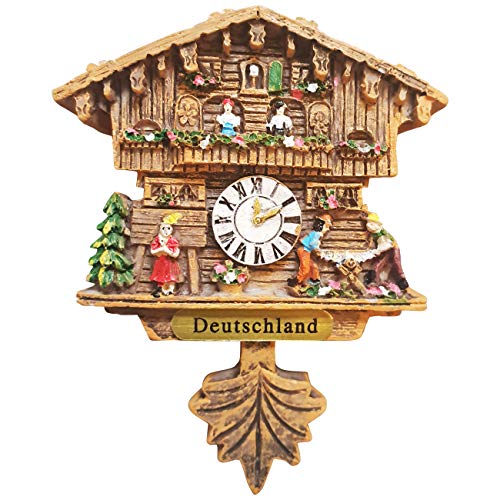 Kuckucksuhr Magnet Polyresin Kühlschrank Handmade Braun - Deutschland von Ciffre