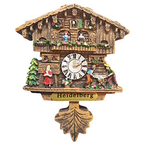 Kuckucksuhr Magnet Polyresin Kühlschrank Handmade Braun - Heidelberg von Ciffre