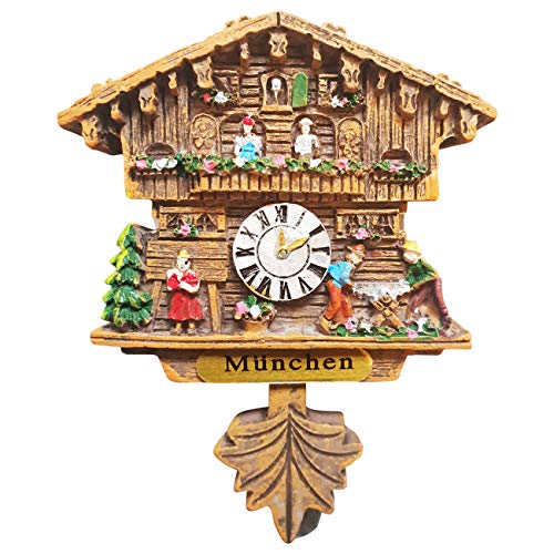 Kuckucksuhr Magnet Polyresin Kühlschrank Handmade Braun - München Kuckucksuhr Magnet Polyresin Kühlschrank Handmade Braun - München von Ciffre