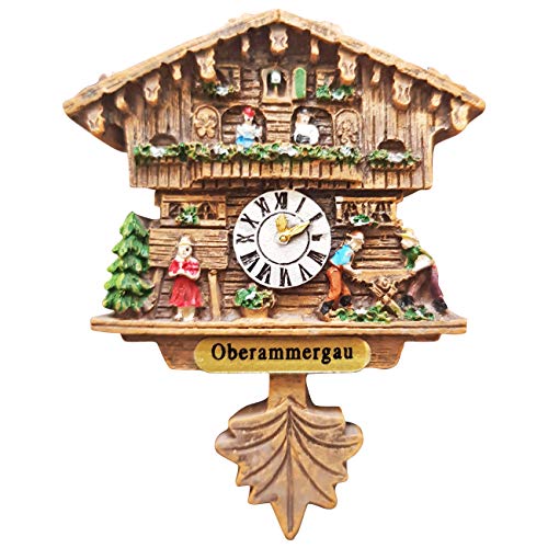 Kuckucksuhr Magnet Polyresin Kühlschrank Handmade Braun - Oberammergau Kuckucksuhr Magnet Polyresin Kühlschrank Handmade Braun - Oberammergau von Ciffre