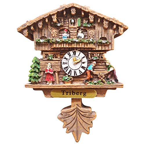 Kuckucksuhr Magnet Polyresin Kühlschrank Handmade Braun - Triberg von Ciffre