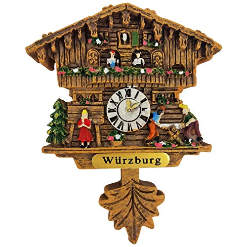 Kuckucksuhr Magnet Polyresin Kühlschrank Handmade Braun - Würzburg Kuckucksuhr Magnet Polyresin Kühlschrank Handmade Braun - Würzburg von Ciffre