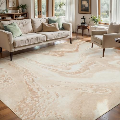 Ciicool Abstrakter Teppich für den Innenbereich, 12,7 x 17,8 cm, waschbar, moderner weicher Überwurf, Eingangsteppich mit rutschfester Unterseite, für Schlafzimmer, Wohnzimmer, Eingangsbereich von Ciicool