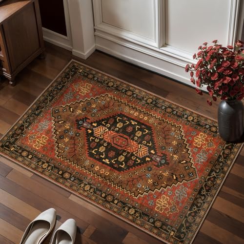 Ciicool Kleiner Teppich, Boho-Teppich, ultraweich, für Eingangsbereich, rutschfest, waschbar, orientalisch, niedriger Flor, für den Innenbereich, Schlafzimmer, Küche, Badezimmer, Foyer-Dekor Ciicool Kleiner Teppich, Boho-Teppich, ultraweich, für Eingangsbereich, rutschfest, waschbar, orientalisch, niedriger Flor, für den Innenbereich, Schlafzimmer, Küche, Badezimmer, Foyer-Dekor von Ciicool