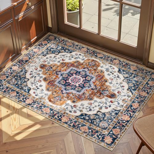 Ciicool Kleiner Teppich, Boho-Teppich, ultraweich, für Eingangsbereich, rutschfest, waschbar, orientalisch, niedriger Flor, für den Innenbereich, Schlafzimmer, Küche, Badezimmer, Foyer-Dekor Ciicool Kleiner Teppich, Boho-Teppich, ultraweich, für Eingangsbereich, rutschfest, waschbar, orientalisch, niedriger Flor, für den Innenbereich, Schlafzimmer, Küche, Badezimmer, Foyer-Dekor von Ciicool