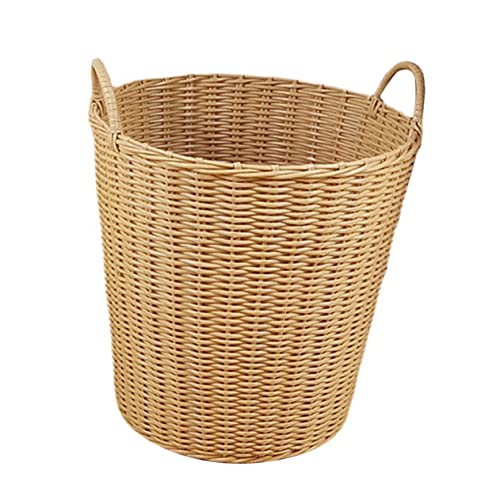 1Stk Windelkorb ablagekörbe kühlkorb einkaufskorb wäscheorganizer Wäschebox Rattan-Mülleimer Wäschekorb mit Griff Haushalt Spielzeug Eckkorb Weide Kind Geschenkkorb Plastik von Ciieeo