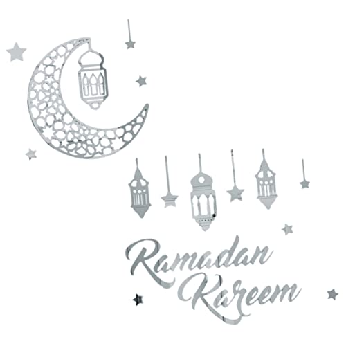 Ciieeo 1 Blatt Wandaufkleber Mond Sterne Wandtattoo Ramadan Kareem Wandtattoo Ramadan Wandtattoo Eid Mubarak Dekorationen Ramadan Mubarak Wandtattoo Kinderzimmer Acryl Fensteraufkleber von Ciieeo