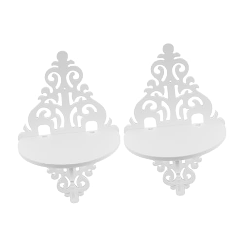 Ciieeo Wandregal Schwebend Weiß Geschnitztes Wandregal Deko Regal Für Wohnzimmer Badezimmer Schlafzimmer Zur Montage Pflanzenhalter Für Sukkulenten Und Grünpflanzen von Ciieeo