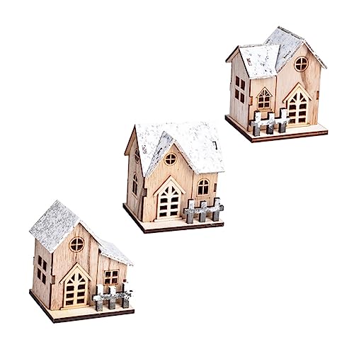 Ciieeo Einzigartige Weihnachtsdekorhäuser 3-teiliges Holzhaus-Puzzle Für Weihnachts-Desktop-Ornament- Ciieeo Einzigartige Weihnachtsdekorhäuser 3-teiliges Holzhaus-Puzzle Für Weihnachts-Desktop-Ornament- von Ciieeo