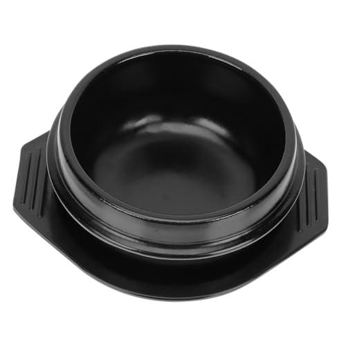 Ciieeo 1 Satz Bibimbap Keramiktopf mit Tray Hitzebeständiger Auflaufform für Zuhause Runder Steintopf für Gleichmäßige Wärmeverteilung und Sichere Handhabung von Ciieeo