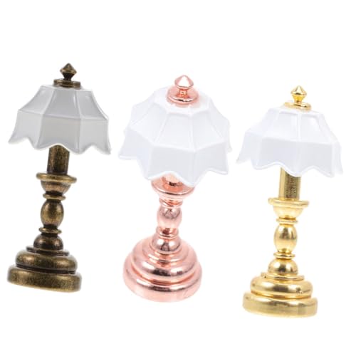 Ciieeo 1 Satz Mini-schreibtischlampenmodell Für Miniatur Weiß Warmes Licht Minimalistisch Usb-schreibtischlampe Mini-hauslampe Lichter Mini Model House Lampe Metall 3 Stück von Ciieeo