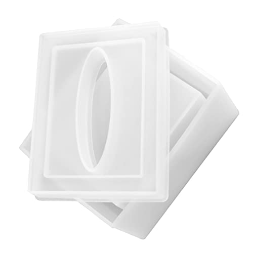 Ciieeo 1 Set-Box Form Für Papierschachteln Silikonformen Für Harz Kuchenformen Aus Silikon Tissue-Organizer-Form Schmuck-Organizer-tablett Silikonguss Weiß Kristall Einfach Kieselgel von Ciieeo