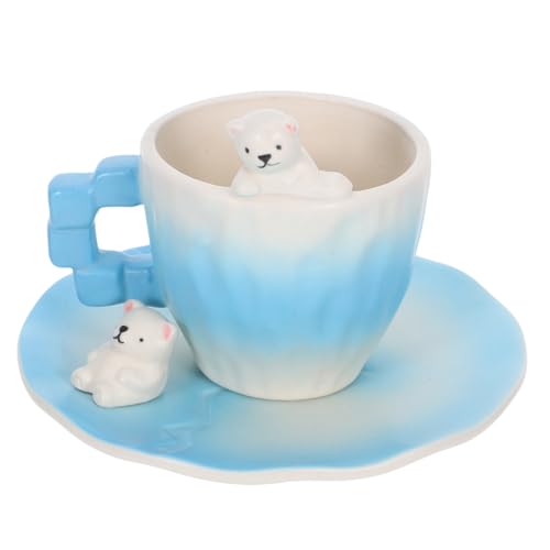 Ciieeo 1 Set Eisbär Kaffeetasse Kaffeebecher Keramiktasse Süße Bärentasse Süße Tassen Für Mädchen Keramik Kaffeetasse Handbemalte Keramiktasse Bärentassen Cappuccinotasse Süße von Ciieeo
