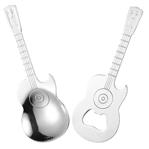 Ciieeo 1 Set Gitarrenlöffel, Kaffee-teelöffel, Musikalische Teelöffel, Bass-förmiger Flaschenöffner Für Hochzeits-, Geburtstags- Und Brautparty-zubehör Ciieeo 1 Set Gitarrenlöffel, Kaffee-teelöffel, Musikalische Teelöffel, Bass-förmiger Flaschenöffner Für Hochzeits-, Geburtstags- Und Brautparty-zubehör von Ciieeo