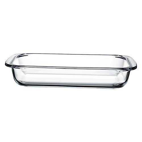 Ciieeo 1 Stück Hitzebeständiger Glasbackblech für Mikrowelle Rechteckige Auflaufform Temperiertes für Ofen Kühlschrank Geschirrspüler von Ciieeo