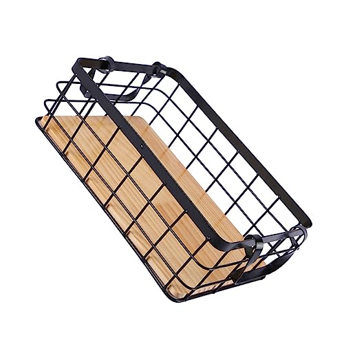 Ciieeo 1 Stück Kreativer Eisenkorb für Küche Langer Rechteckiger Aufbewahrungskorb mit Griff Schwarzes Design für Obst Snacks und Haushaltsgegenstände Ciieeo 1 Stück Kreativer Eisenkorb für Küche Langer Rechteckiger Aufbewahrungskorb mit Griff Schwarzes Design für Obst Snacks und Haushaltsgegenstände von Ciieeo