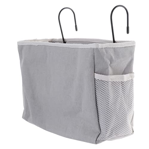 Ciieeo 1 Stück Leinwandspeicher -Hanging -Tasche Schlafzimmer Kind Veranstalter Aufbewahrungstasche Nachteil Organisator am Krankenbett Aufbewahrungsbehälter für Wohnheime Grau von Ciieeo
