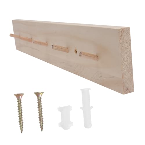 Ciieeo 1 Stück Nordic Style Wandgarderobe aus Holz mit Haken Aufhängesystem für Flur und Eingangsbereich zur Organisation von Mänteln Handtüchern und Schals von Ciieeo