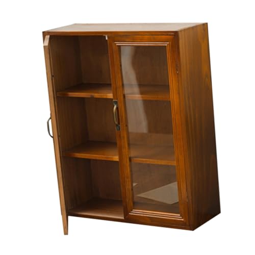 Ciieeo 1 Stück Schließfach Aufbewahrungsbox bücherschrank heftebox schmink aufbewahrungsboxen schuhtruhe Büro Lagerung vorratsschrank Desktop -Speicherschrank Desktop-Speicherhalter Glas von Ciieeo