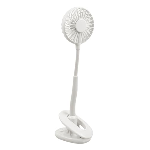 Ciieeo 1 Stück USB Aroma Clip Fan mit LED Tischlampe Leiser Aufladbarer für Schreibtisch Entspannen Weiß von Ciieeo