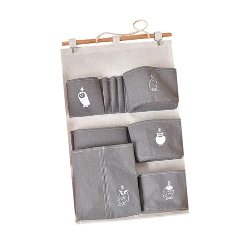 Ciieeo 1 Stück Wandhängende Aufbewahrungstasche aus Baumwolle und Leinen mit Mehreren Taschen Einfacher Organizer für Kleinigkeiten Tür Ciieeo 1 Stück Wandhängende Aufbewahrungstasche aus Baumwolle und Leinen mit Mehreren Taschen Einfacher Organizer für Kleinigkeiten Tür von Ciieeo