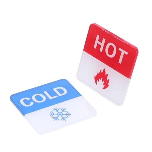 Ciieeo 10 Paare Wasserhahn Temperaturaufkleber Langlebige Hot Cold Faucet Sign Wasserzeichenlabels Klare Heiß Kalt Unterscheidung Selbstklebende Wasserschildaufkleber für Bad Büro Hotel von Ciieeo
