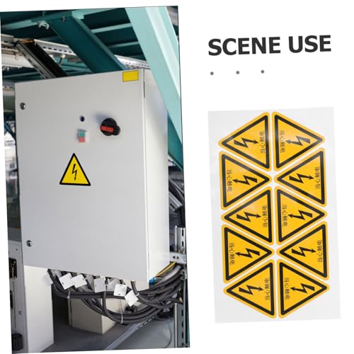 Ciieeo 10 Stk Teiliges Selbstklebendes Dreieck Warnschild Wasserfester Aufkleber mit Hoher Sichtbarkeit Sicherer Hinweisaufkleber für Industrie Büro Schule und von Ciieeo