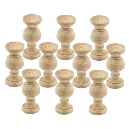 Ciieeo 10 Stück Dekorative Holzspindeln für DIY Holzarbeiten Unvollendete Baluster Säulen für Weinregale und Bettgestelle Vielseitig Einsetzbar für Heimdekoration Ciieeo 10 Stück Dekorative Holzspindeln für DIY Holzarbeiten Unvollendete Baluster Säulen für Weinregale und Bettgestelle Vielseitig Einsetzbar für Heimdekoration von Ciieeo