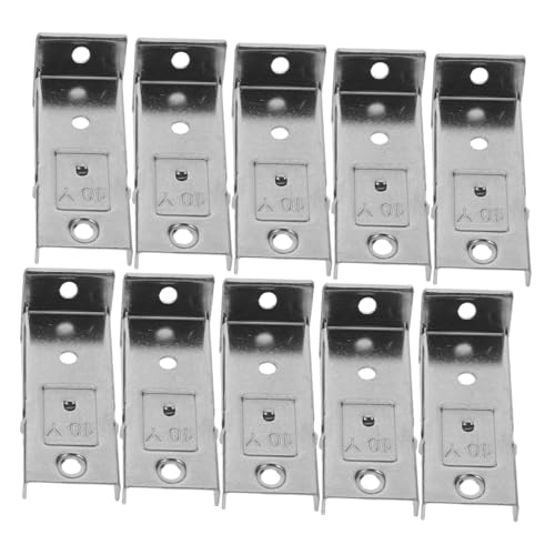 Ciieeo 10 Stück Edelstahl Gardinenschienen Halterung Deckenmontage für Vorhangschienen Seitenmontage mit Sicherem Clip für Vertikale Jalousien und Rollos Kompatibel mit Geraden und von Ciieeo