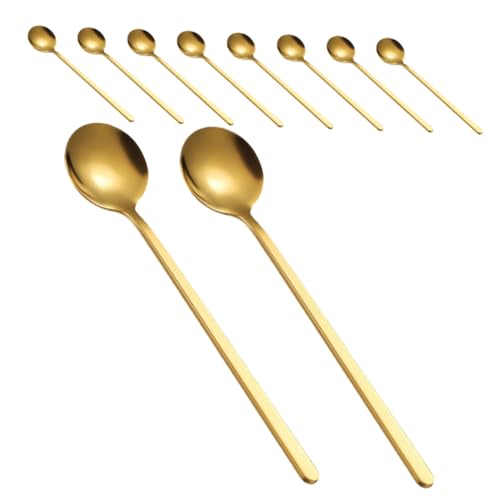 Ciieeo 10 Stück Edelstahl Lange Teelöffel Multifunktionale Rührlöffel mit Langem Griff für Kaffee Tee Dessert Eis für Küche und Bar Ciieeo 10 Stück Edelstahl Lange Teelöffel Multifunktionale Rührlöffel mit Langem Griff für Kaffee Tee Dessert Eis für Küche und Bar von Ciieeo