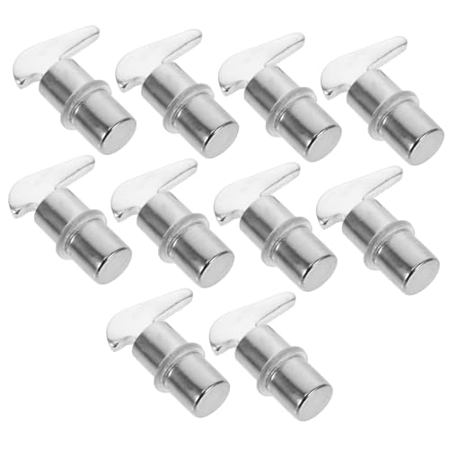 Ciieeo 10 Stück Regale bücherregal regalsystem Stabile Regalhalterungen Verstellbare Regalclips Regalhalterungen aus Stahl verstellbares Wandregal Regalstützen Regalschiene Eisen Silver von Ciieeo