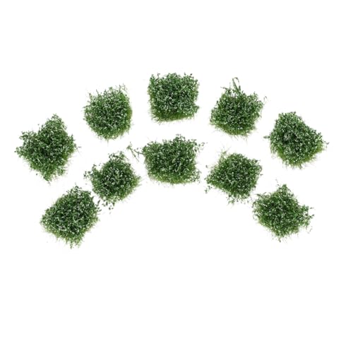 Ciieeo 10 Stück Sandtisch Modellgras Puppenhaus Mikro Gras Cluster Mini Miniatur Modell Miniatur Kunstrasen Cluster Simulations Gras Cluster Bastelgras Moos Weißer von Ciieeo